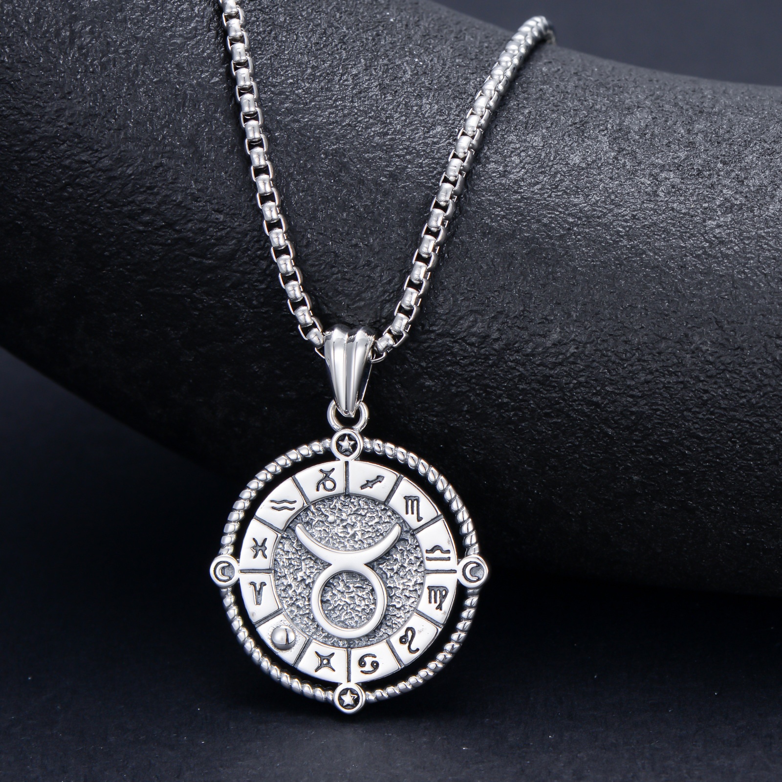 925 Silver Zodiac Sign Necklace with Constellation Pendant